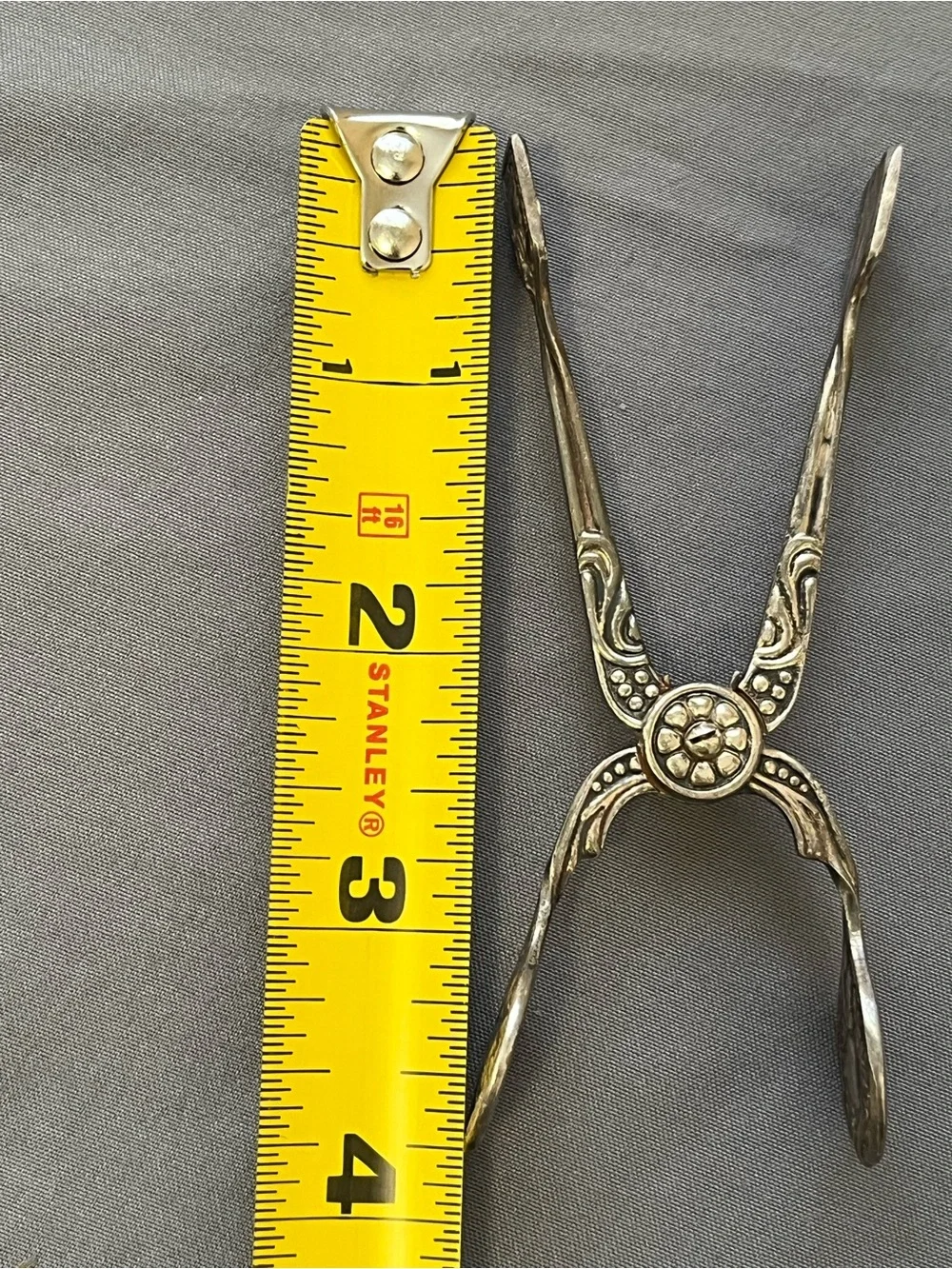 Vintage Nils Johan Of Sweden Art Nouveau Styles Floral Ornate Tidbit/Sugar Tongs